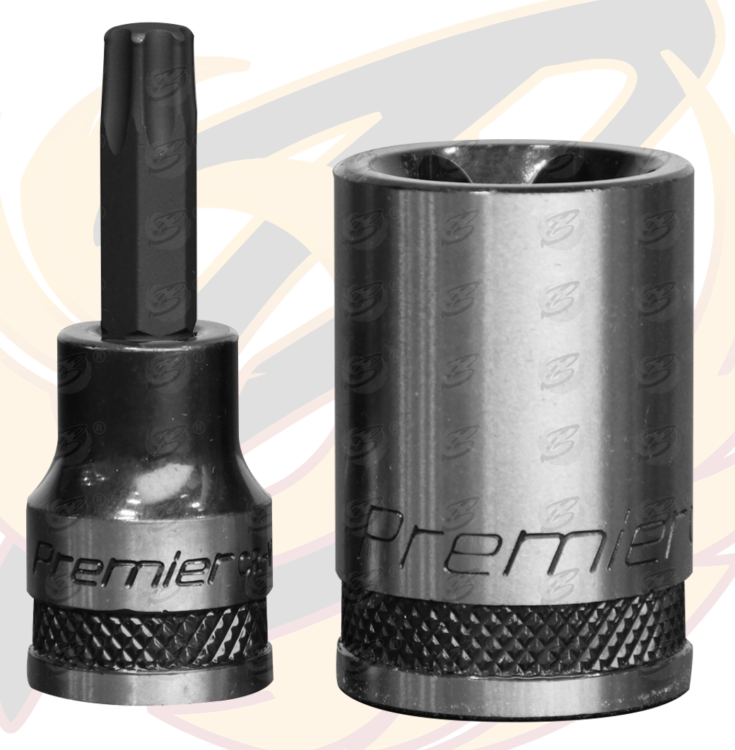 Sealey Premier Black Trx-Star* Socket & Security Socket Bit Set 1/4" & 3/8" & 1/2"Sq Drive 38 Piece ( AK6197B )