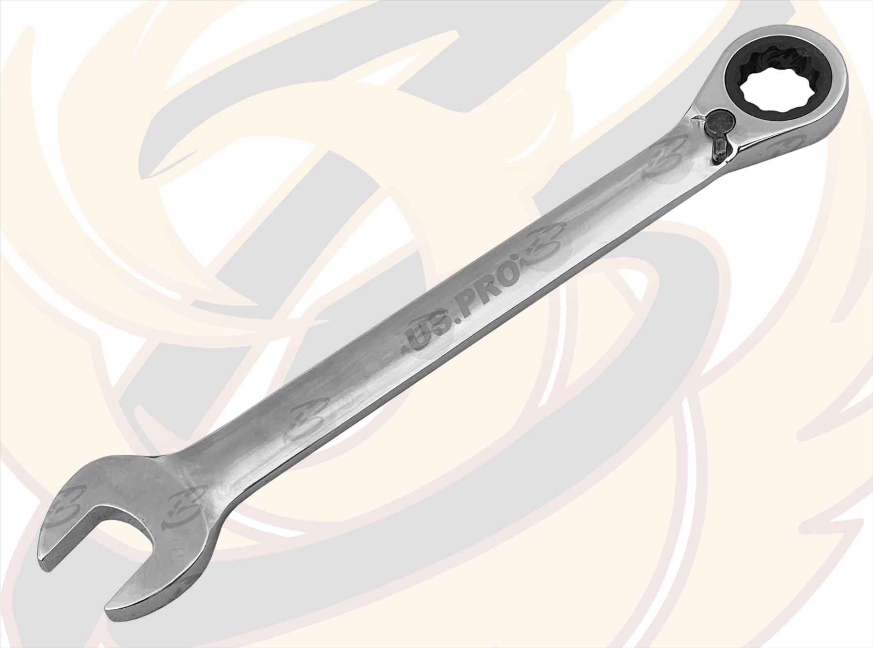US PRO 17MM 72T REVERSIBLE RATCHET SPANNER
