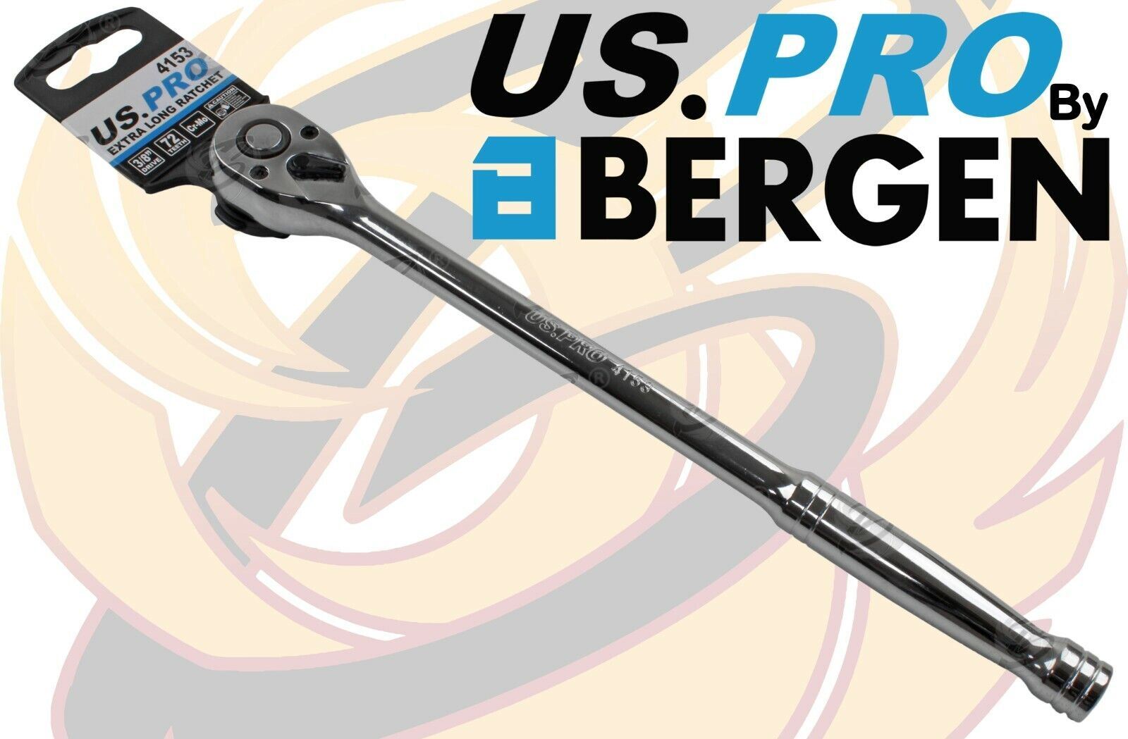US PRO 3/8" DRIVE 72 TOOTH EXTRA LONG RATCHET HANDLE