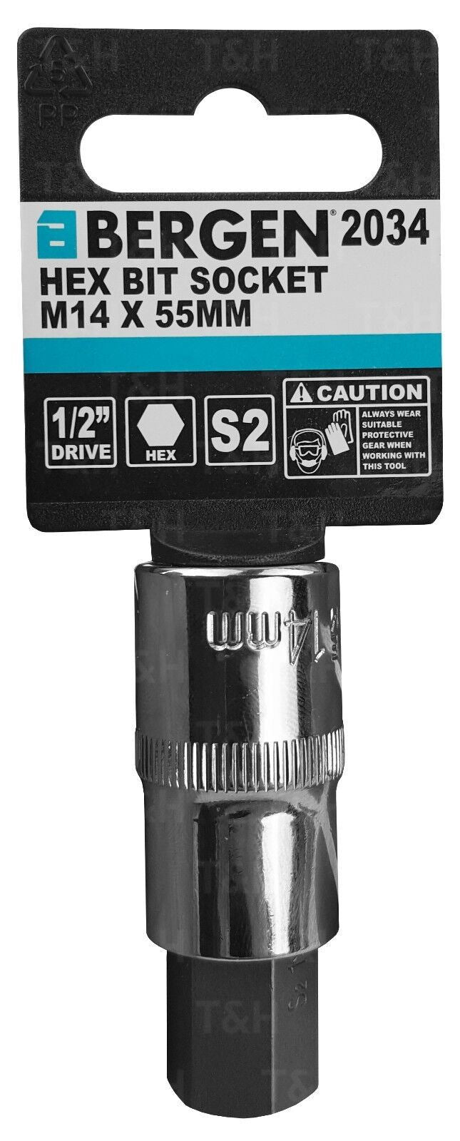 US Pro H14 1/2" Drive 55mm Long Hex Bit Socket ( Single )  3395