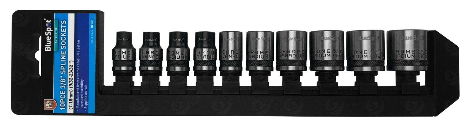 BLUESPOT 10PCS 3/8" DRIVE GEAR LOCK SOCKETS
