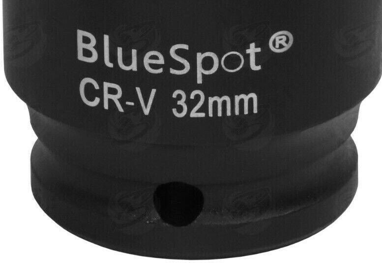 BLUESPOT 16PCS 1/2" DRIVE 6 POINT DEEP IMPACT SOCKETS 10MM - 32MM