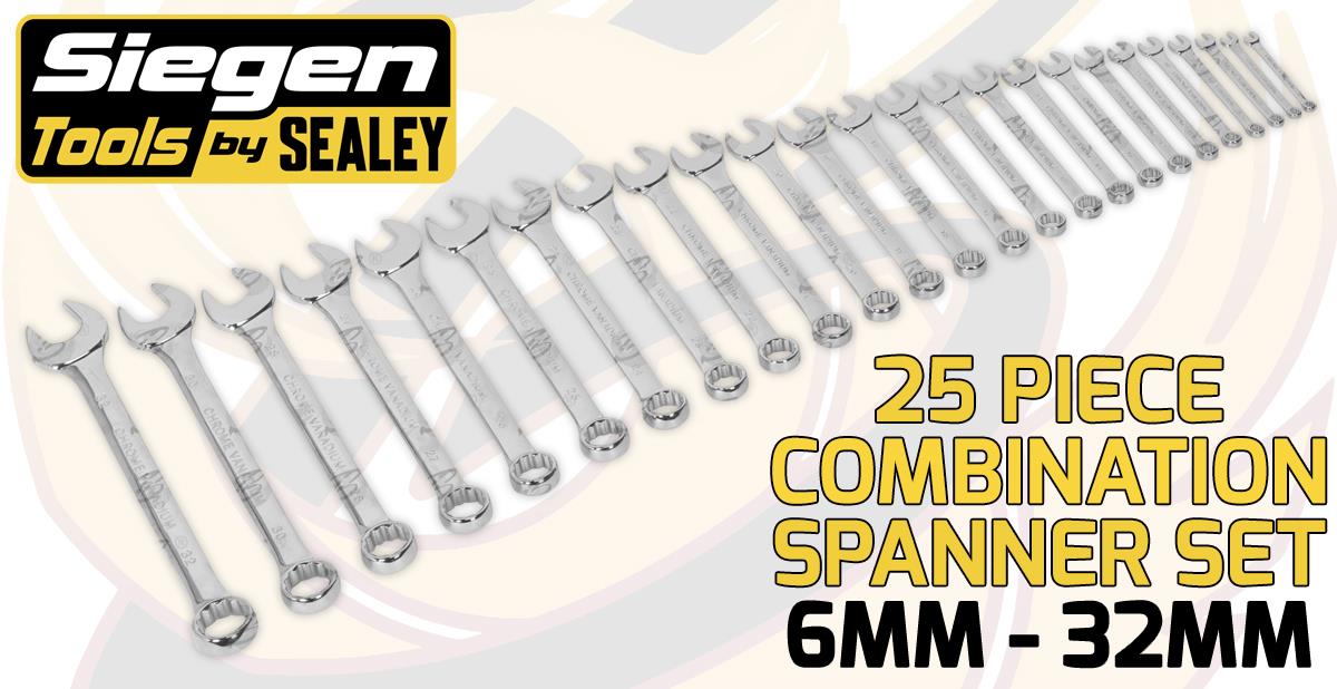 Siegen 25 Piece Combination Spanners 6mm - 32mm S0564