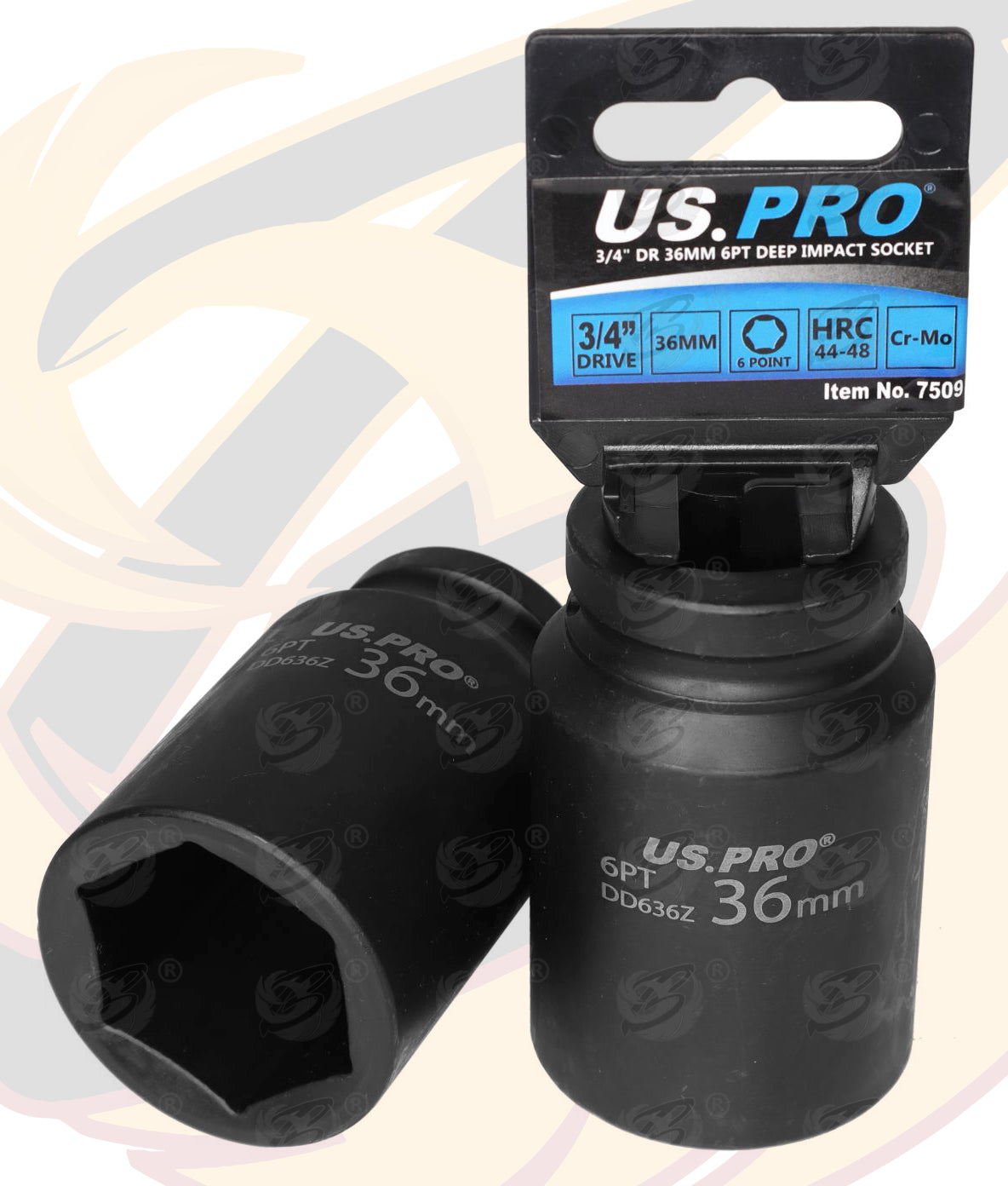 US PRO 36MM 3/4" DRIVE 6 POINT DEEP IMPACT SOCKET ( SINGLE )