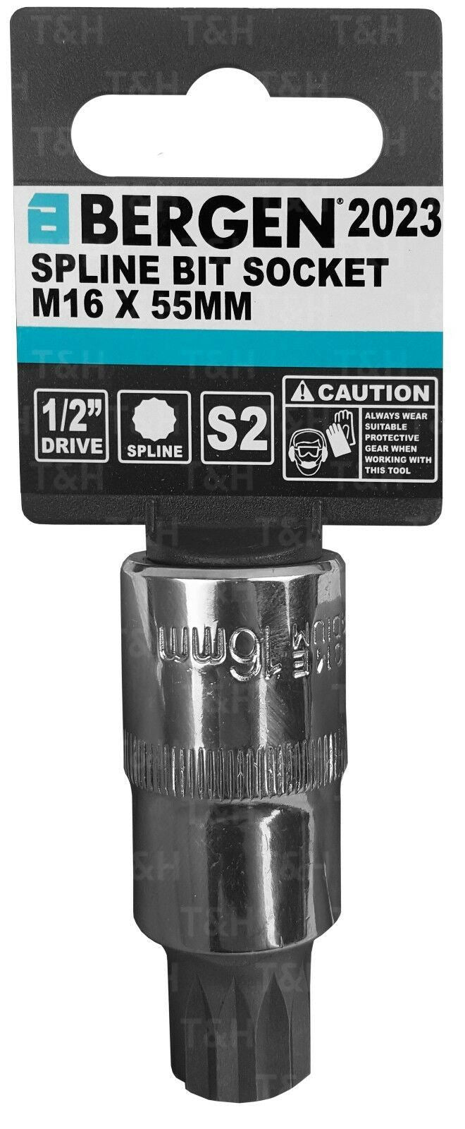 US PRO M16 1/2" DRIVE 55MM LONG SPLINE BIT SOCKET ( SINGLE )