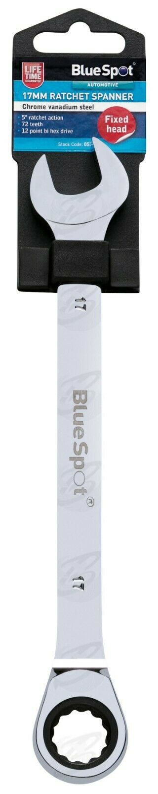 BLUESPOT 17MM 72 TOOTH RATCHET SPANNER