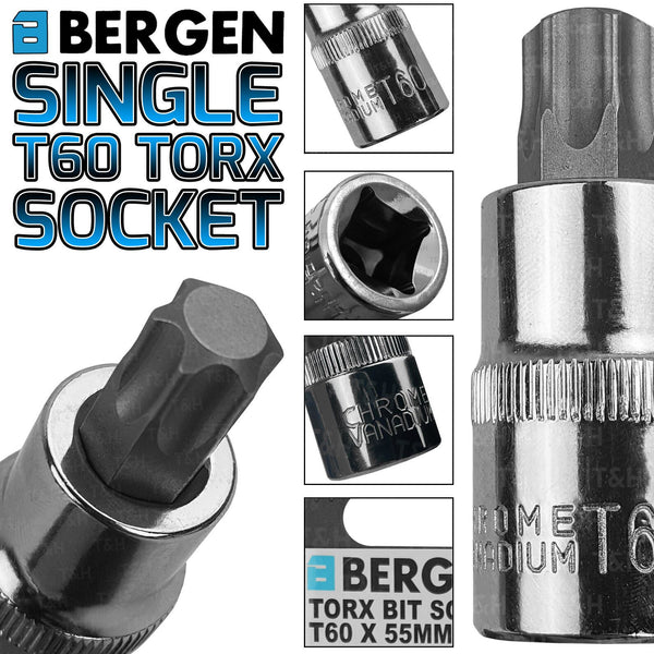 T60 Tamper Torx-r X 10mm Hex Insert Bits 30mm | T&E Tools T5260 - Foto 7