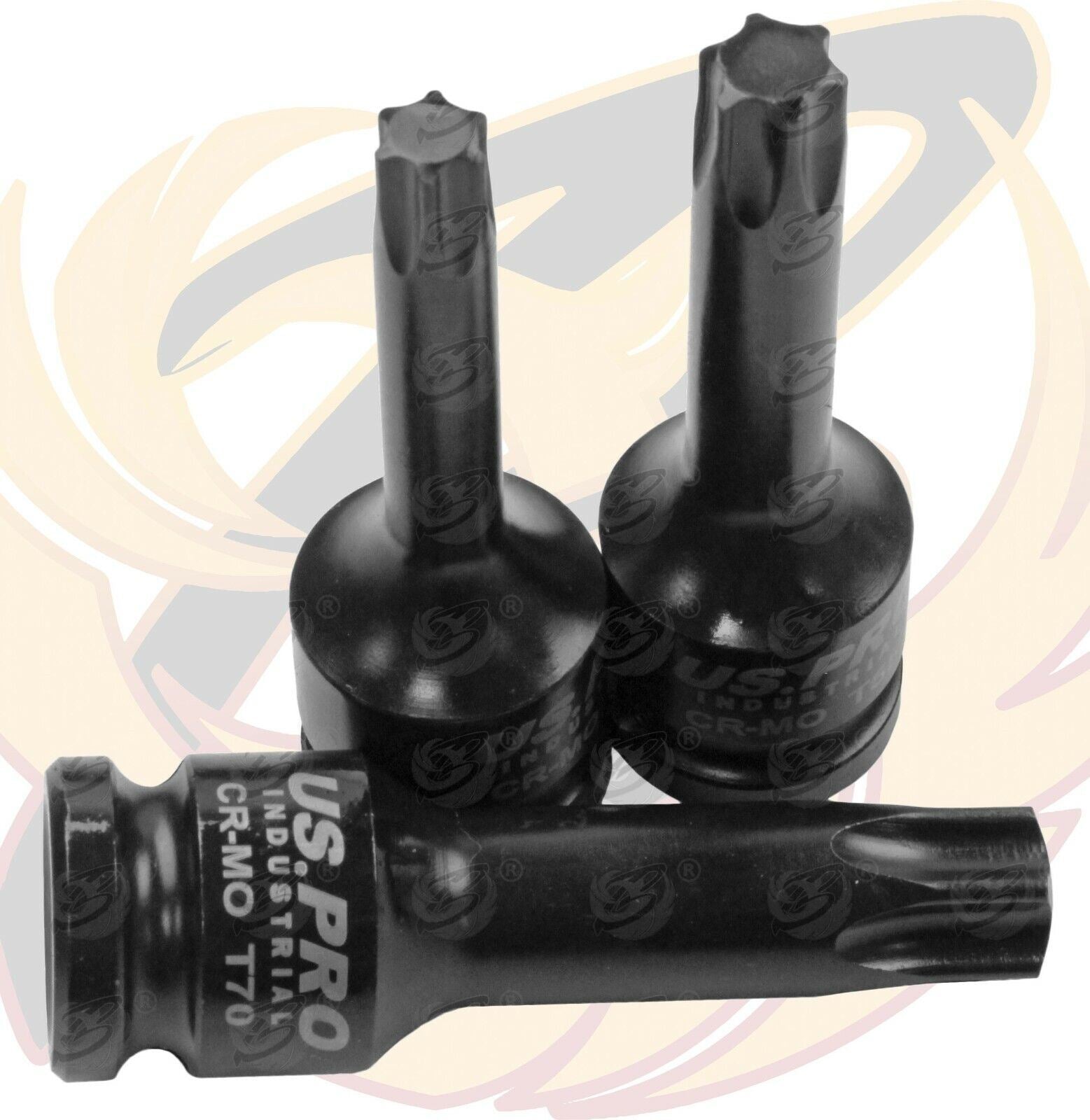 US PRO INDUSTRIAL 8PCS 1/2" DRIVE IMPACT TORX BIT SOCKETS T30 - T80