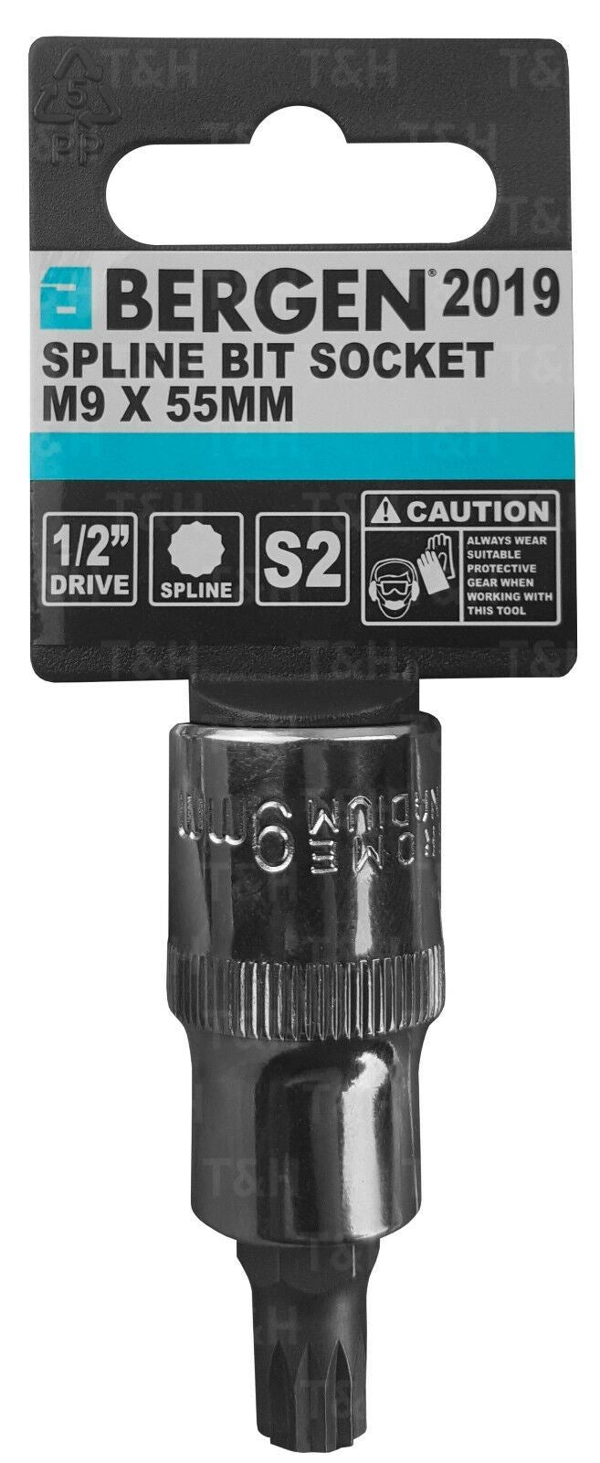 US PRO M9 1/2" DRIVE 55MM LONG SPLINE BIT SOCKET ( SINGLE )