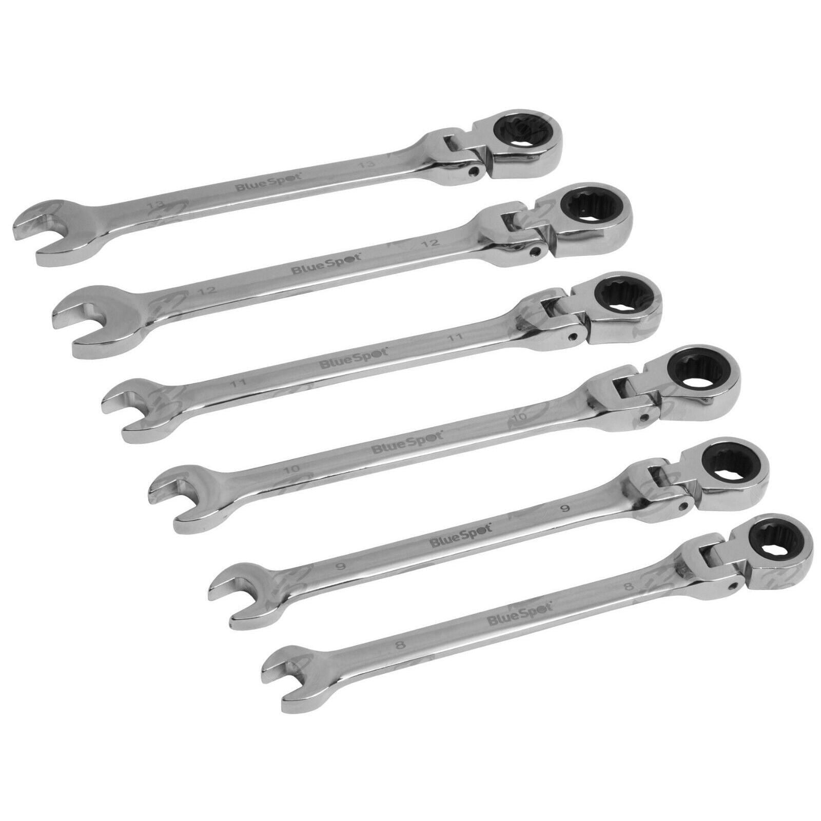 BlueSpot 12 Piece Combination Flexible Ratchet Spanner Set 8mm - 19mm 04309