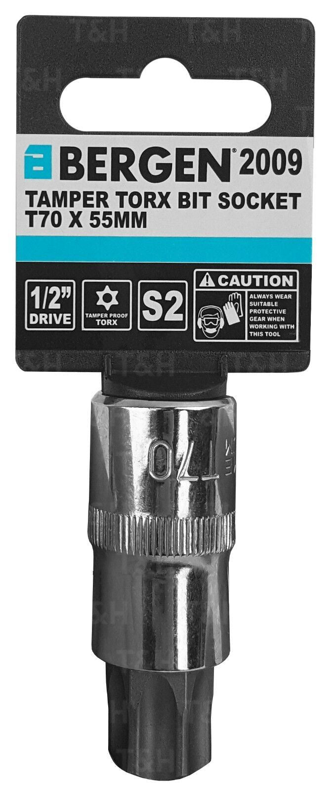 US Pro T70 1/2" Drive 55mm Long Tamperproof Torx Bit Socket ( Single )  2009
