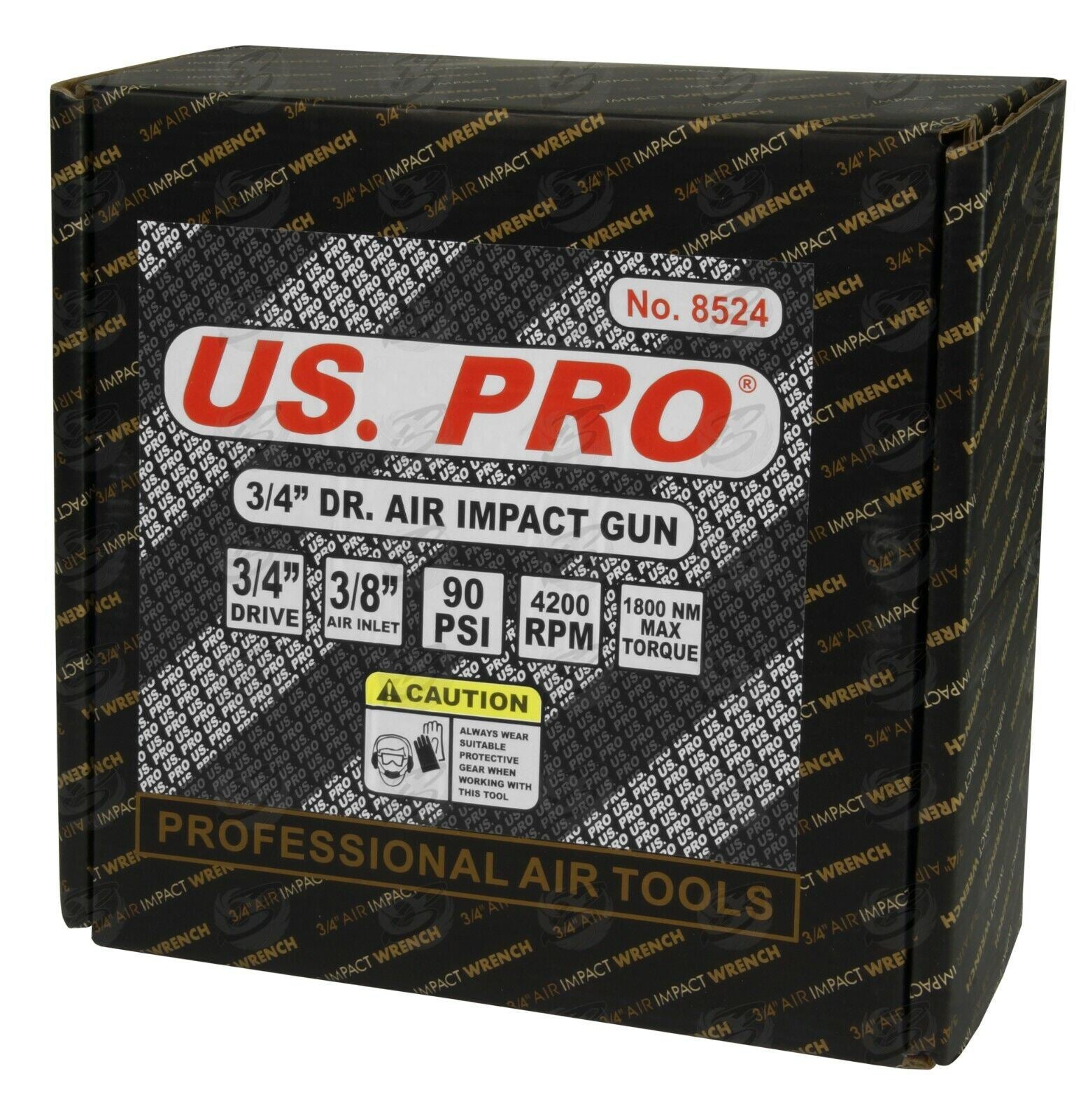 US Pro 3/4" Drive Industrial Air Impact Wrench 1800Nm 8524