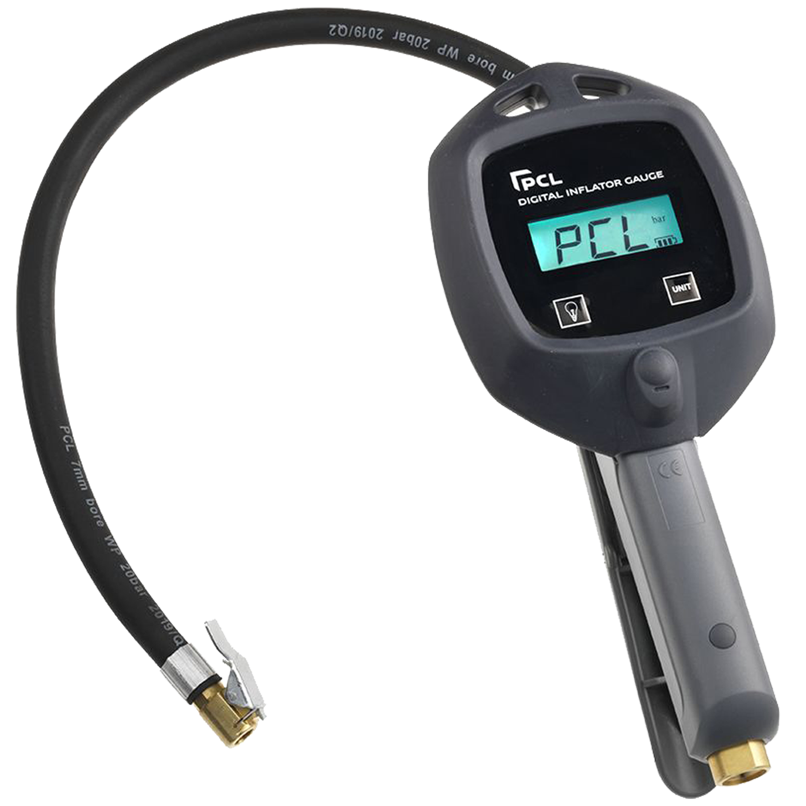 PCL Digital Tyre Inflator With 0.53m Hose And Euro Connector  DTI081