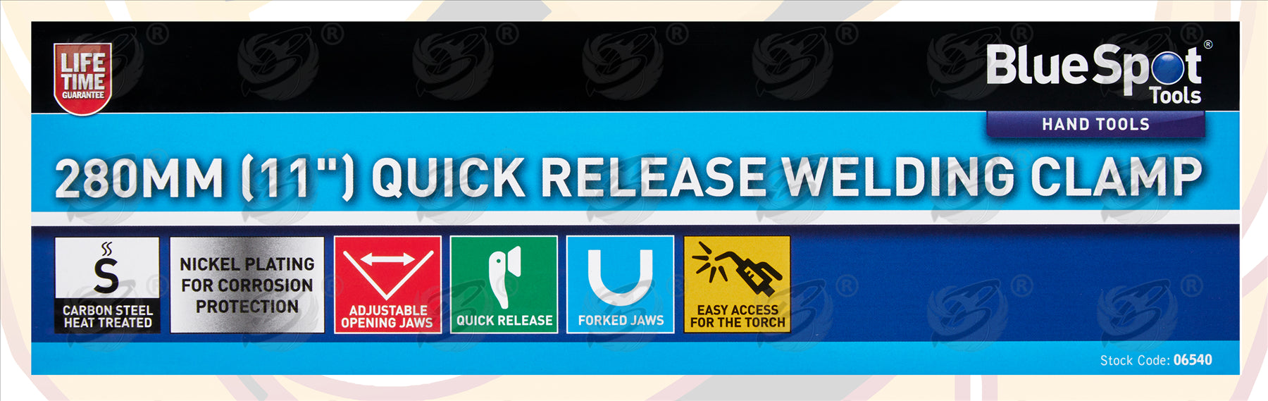 BLUESPOT 280MM QUICK RELEASE WELDING CLAMP