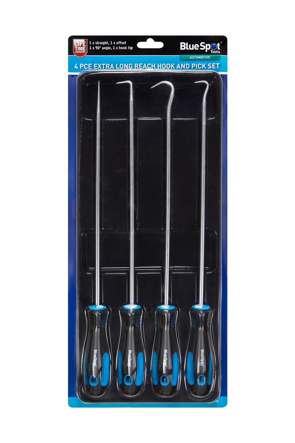 BlueSpot 4 Piece 380mm Extra Long Hook & Pick Set  07895