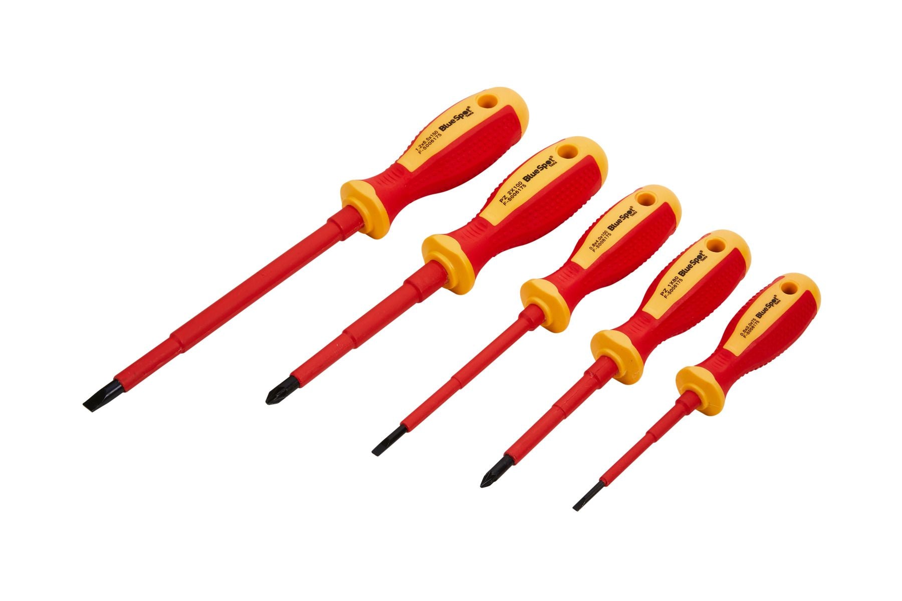 BlueSpot 5 Piece VDE Screwdriver Set With A Manufacturers LifeTime Guarantee 12053