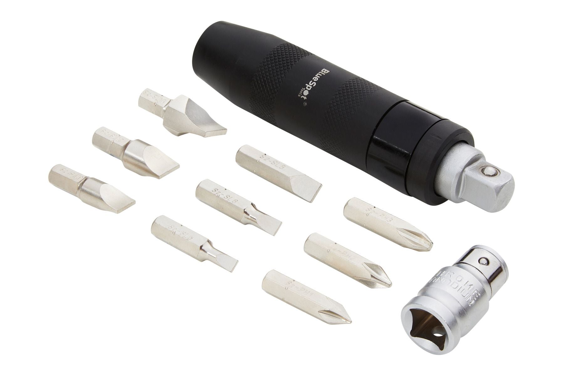 BlueSpot 11 Piece 1/2" Heavy Duty Impact Driver Set With A Manufacturers LifeTime Guarantee 12071