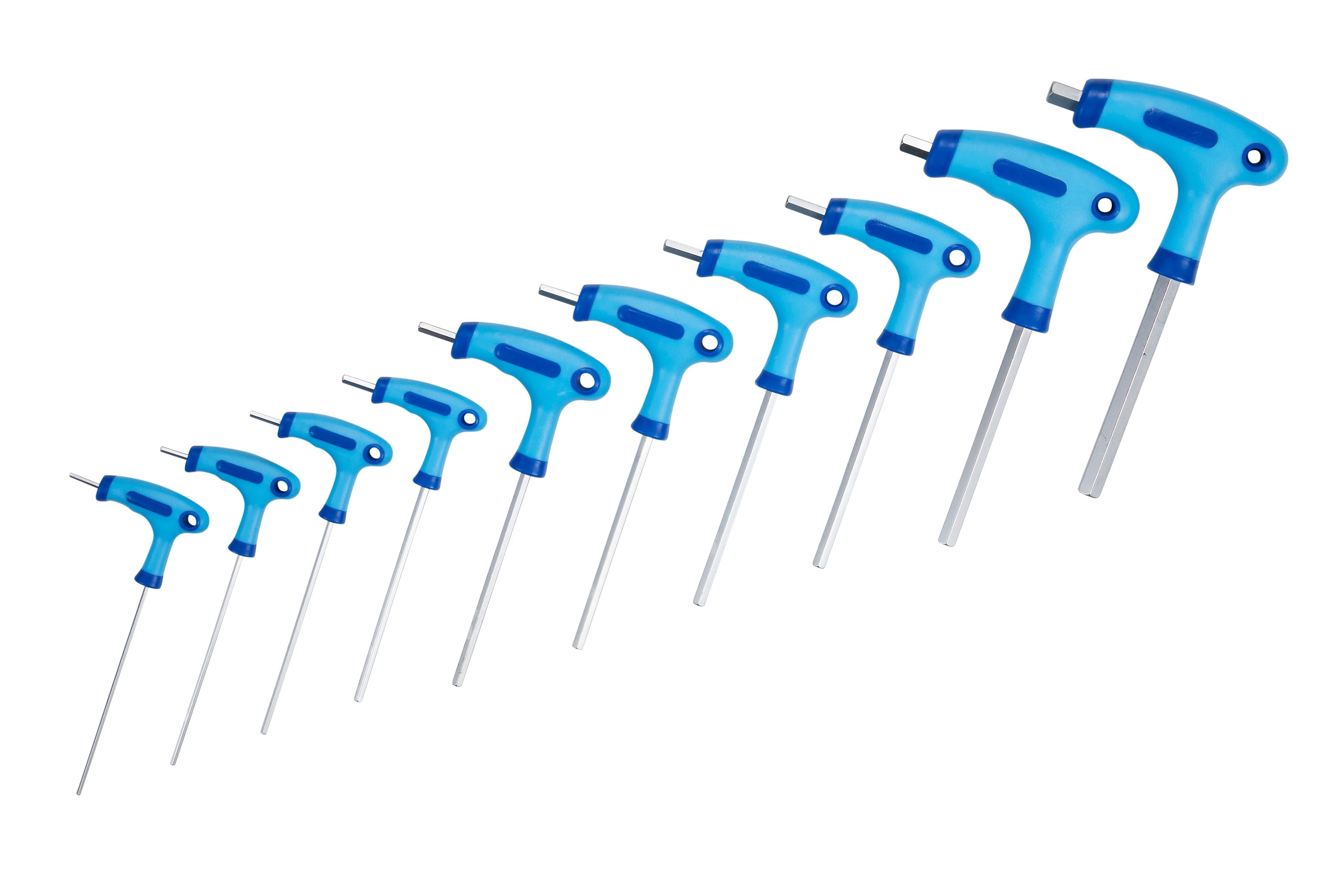 BlueSpot 10 Piece Metric T Handle Hex Key Set (2-10mm) With A Manufacturers LifeTime Guarantee 12185