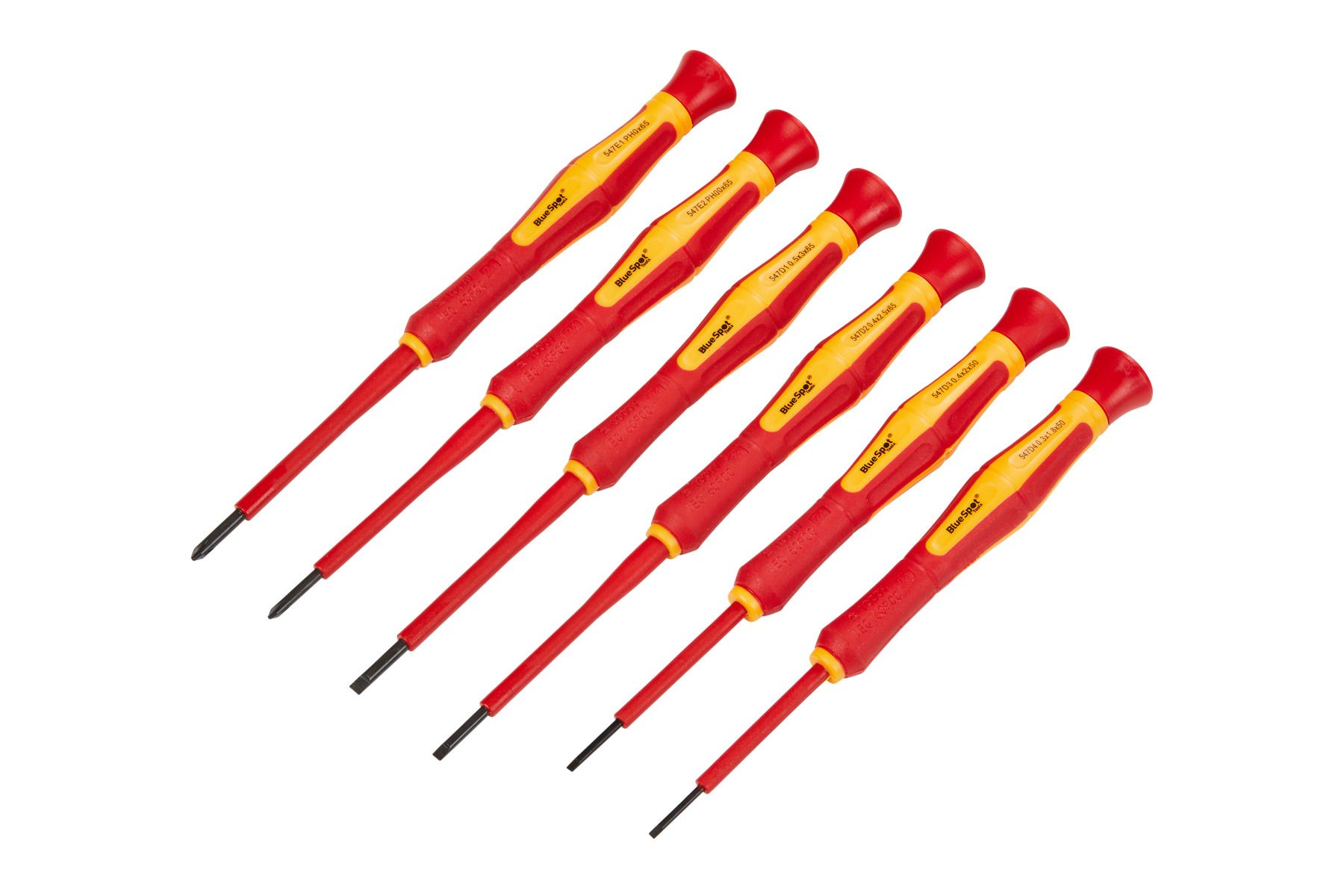 BlueSpot 6 Piece VDE Precision Screwdriver Set With A Manufacturers LifeTime Guarantee 12628
