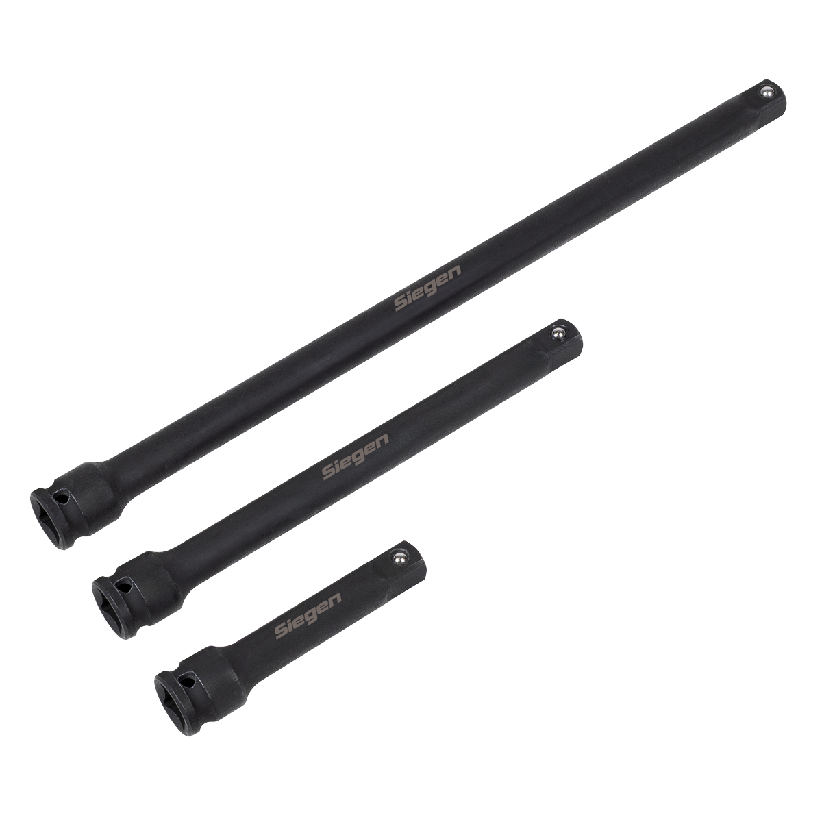 Siegen 3 Piece 3/8" Drive Impact Extension Bar Set With A Manufacturers LifeTime Guarantee S01321