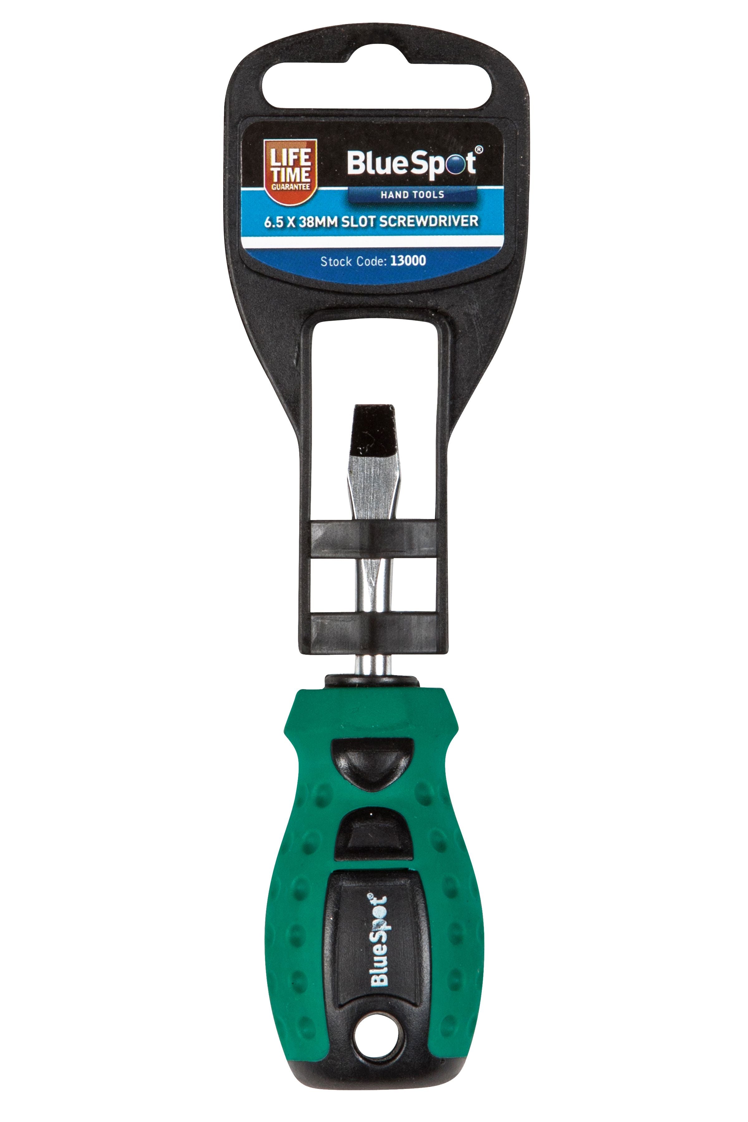 BlueSpot 6.5 x 38mm Slotted Screwdriver With A Manufacturers LifeTime Guarantee 13000