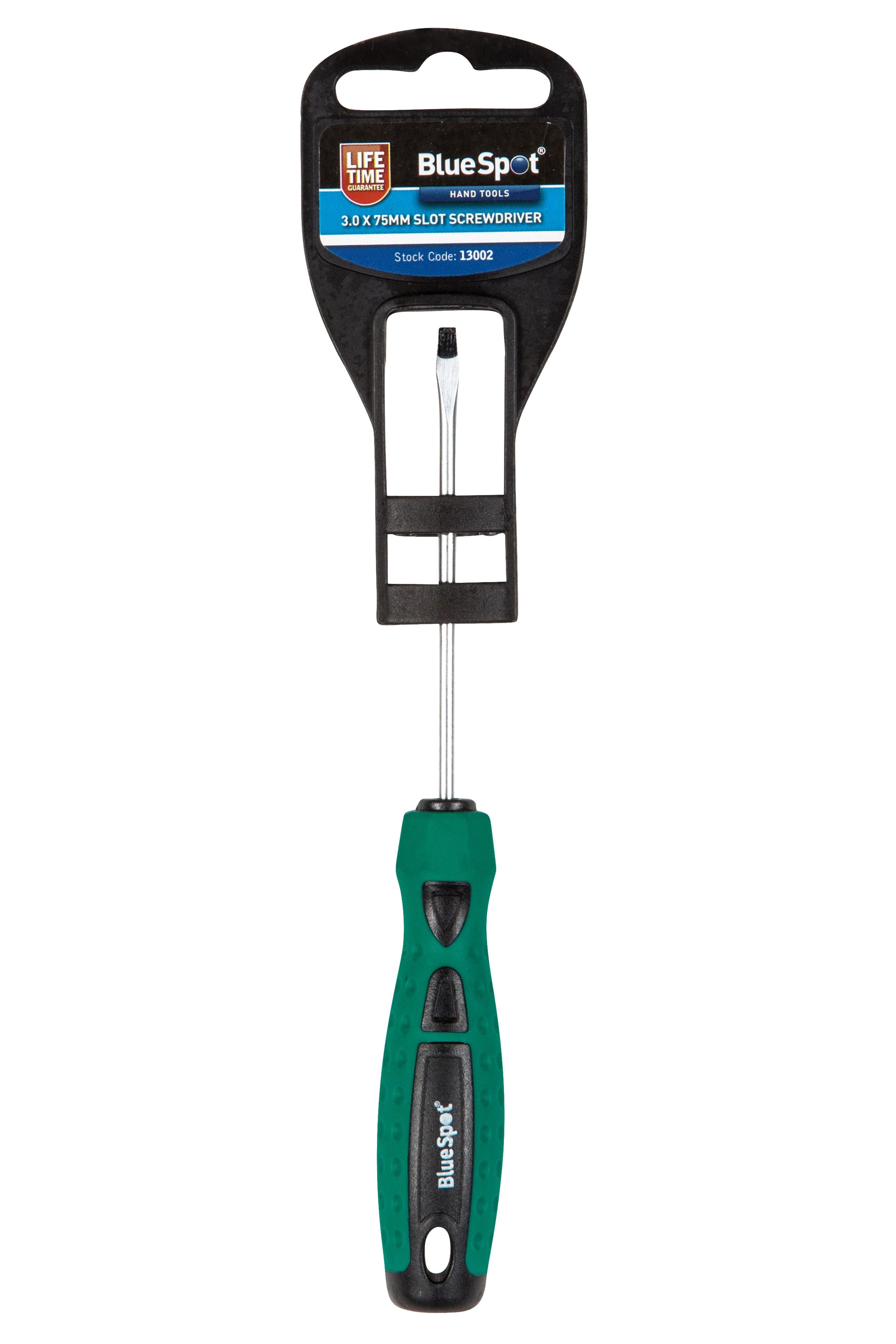 BlueSpot 3.0 x 75mm Slotted Screwdriver With A Manufacturers LifeTime Guarantee 13002