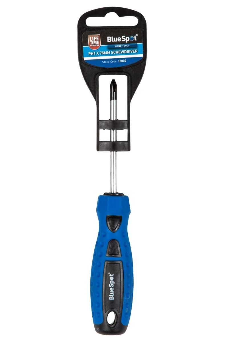 BlueSpot PH1 x 75mm Screwdriver With A Manufacturers LifeTime Guarantee 13010