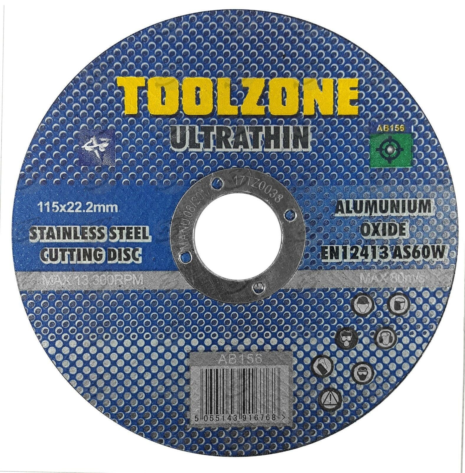 Toolzone 0.8mm Thick Stainless Steel Cutting Discs ( x 25 Discs ) AB156