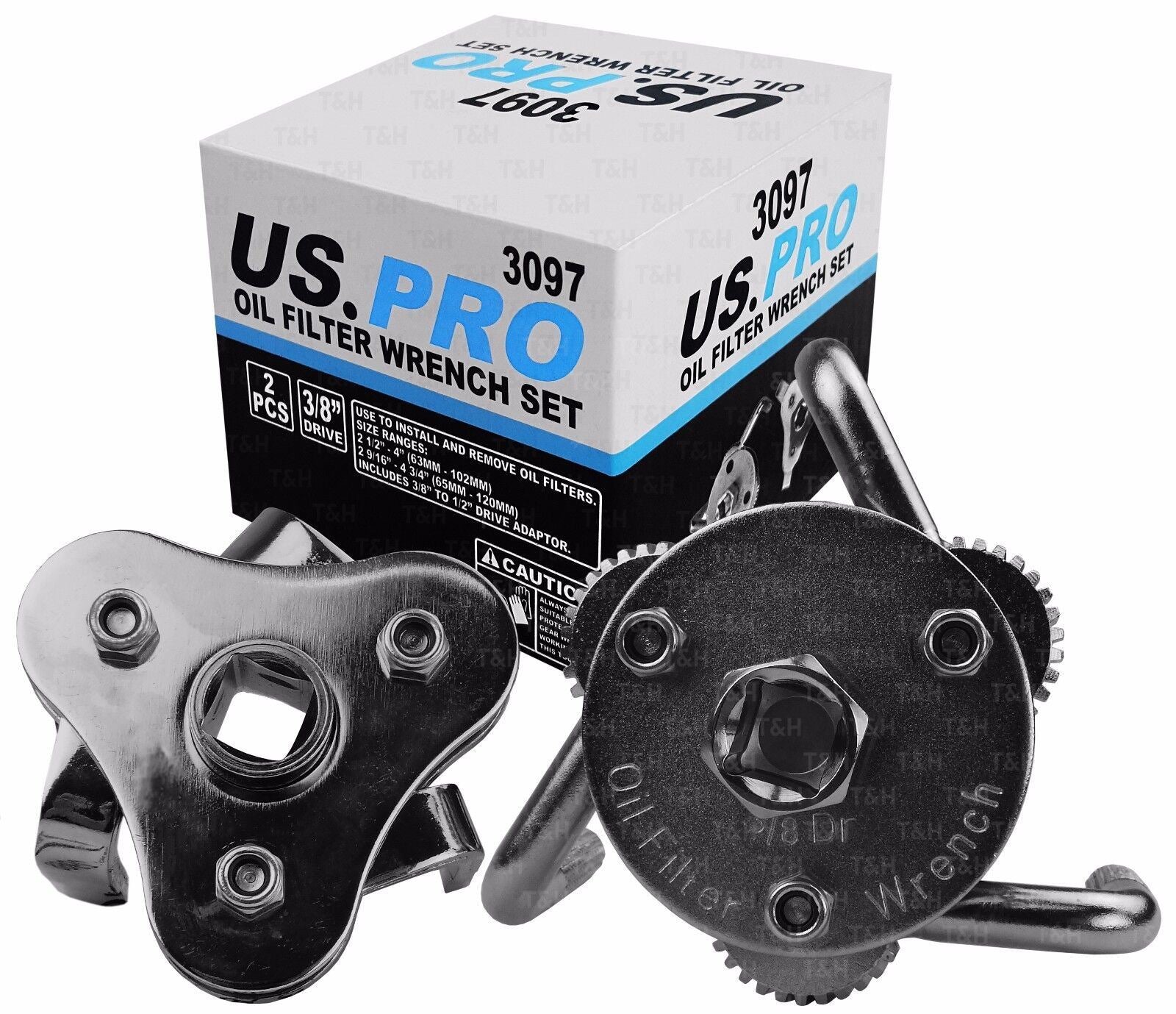 US Pro 3 Piece Self Adjusting Oil Filter Wrench ( 63 - 120mm ) 3097