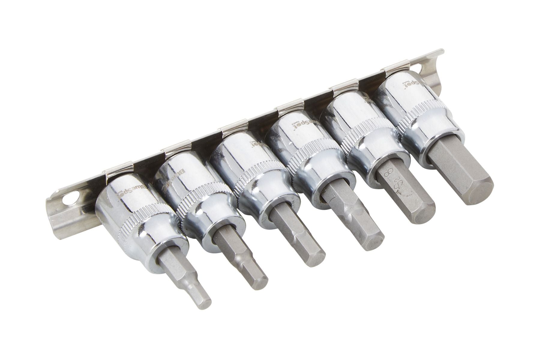 BlueSpot 6 Piece 3/8" Drive Hex Socket Bit Set ( H4 - H10 ) With A Manufacturers LifeTime Guarantee 01487