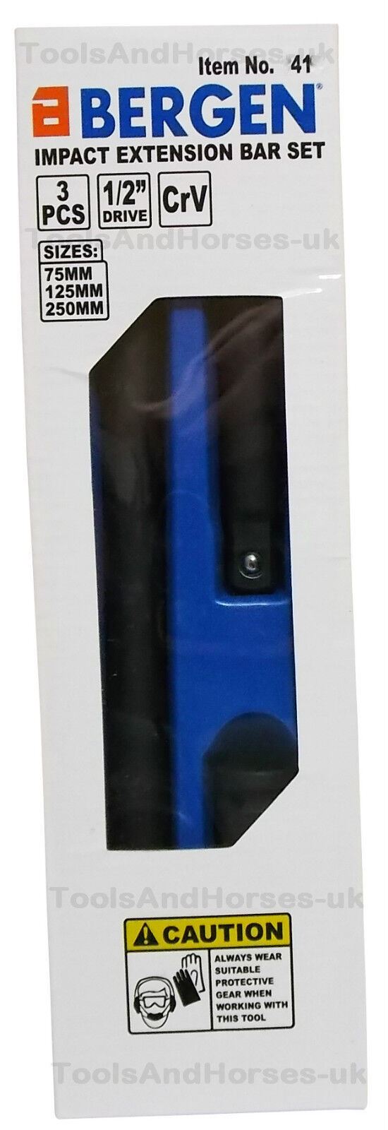 US Pro 3 Piece 1/2" Drive Impact Extension Bar Set  2086