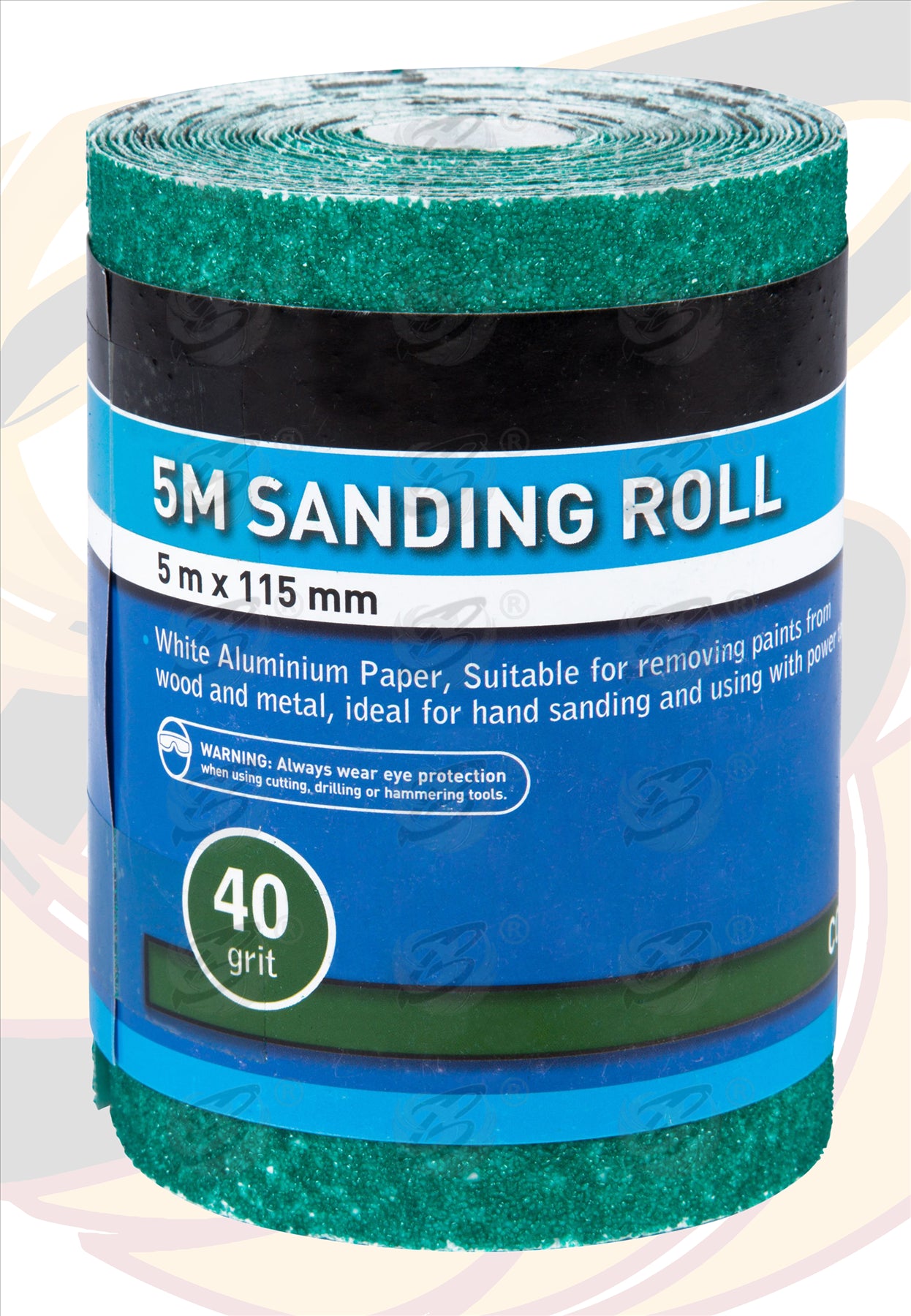BLUESPOT 40 GRIT SANDING ROLL ( 5M x 115MM ) ( 8 ROLLS )