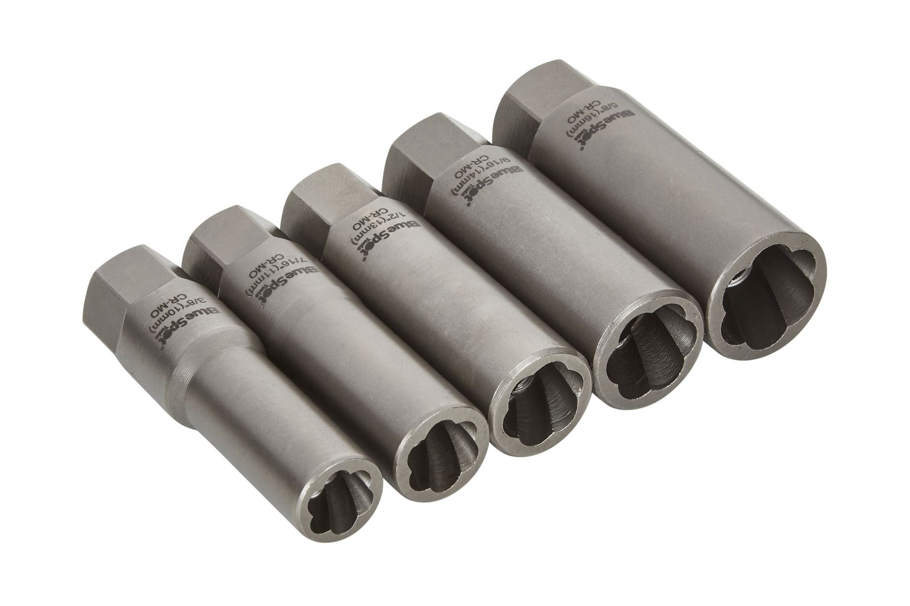 BlueSpot 5 Piece 3/8" Drive Deep Impact Bolt And Nut Remover Set 10-16mm With A Manufacturers LifeTime Guarantee 01604