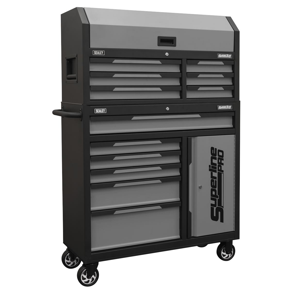 Sealey Superline Pro 12 Drawer & Cupboard Toolbox ( Grey )  AP1080GR