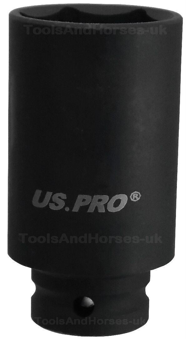 US PRO 19PCS 1/2" DRIVE 6 POINT DEEP IMPACT SOCKETS & EXTENSIONS 10MM - 32MM