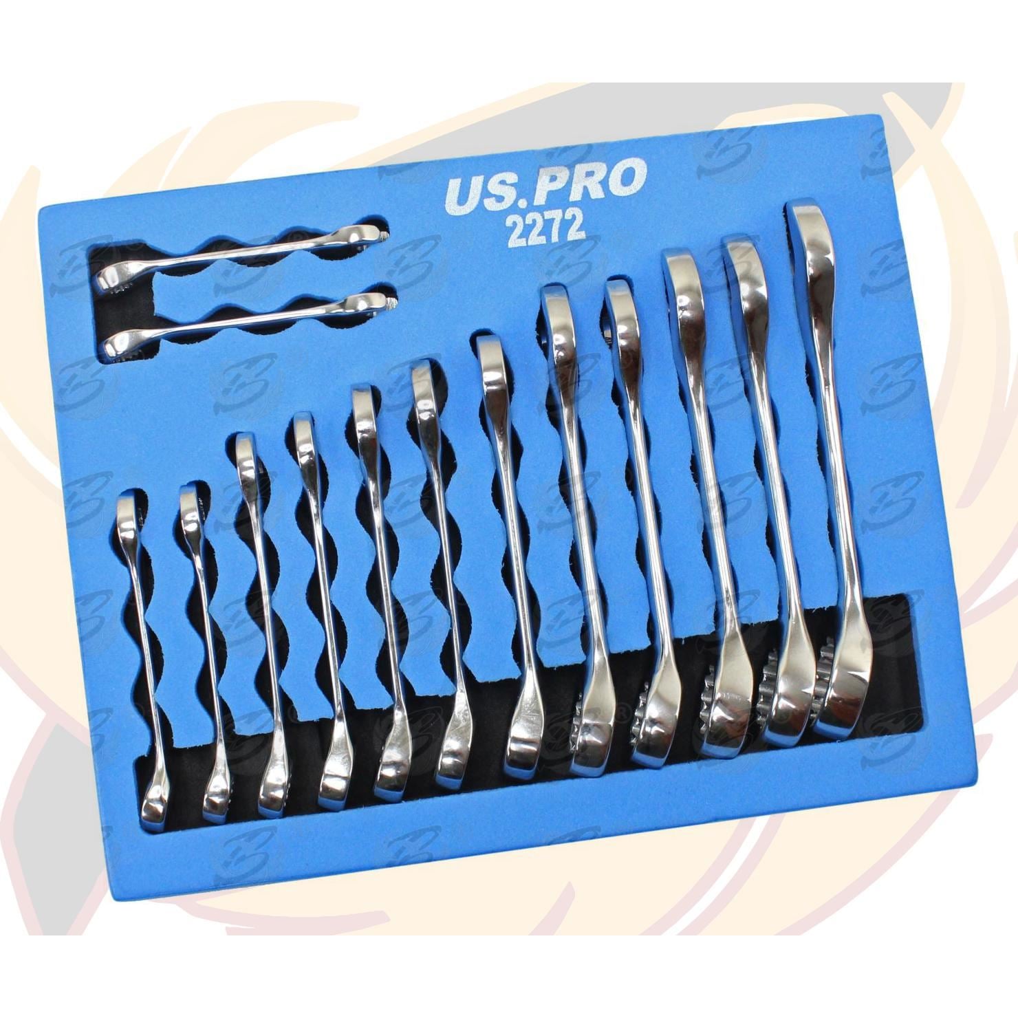 US PRO 26PCS SPANNERS & STUBBY COMBINATION SPANNER SET 6MM - 22MM