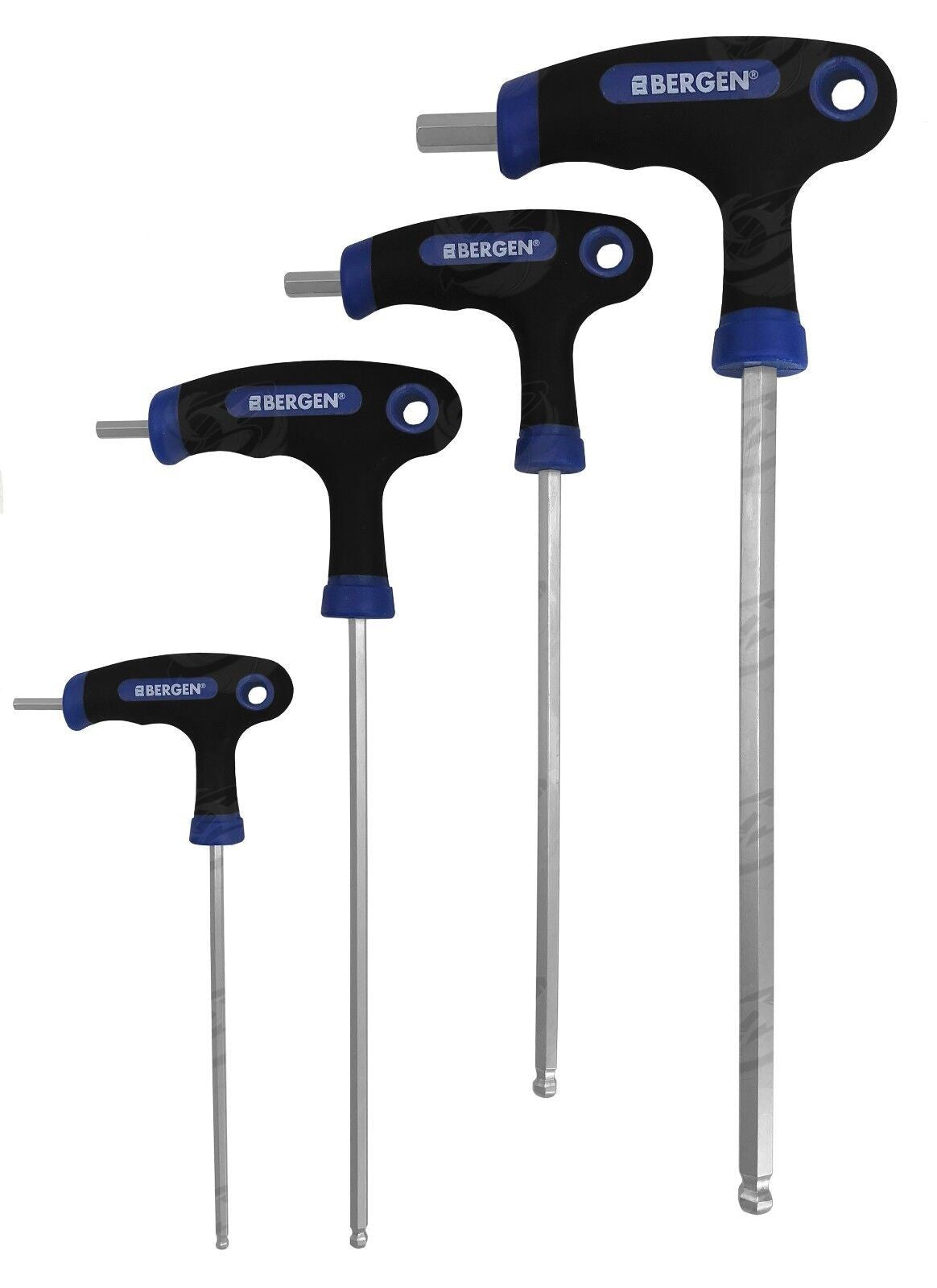 US Pro 9 Piece T Handle Ball Ended Hex Keys H2 - H10 1612