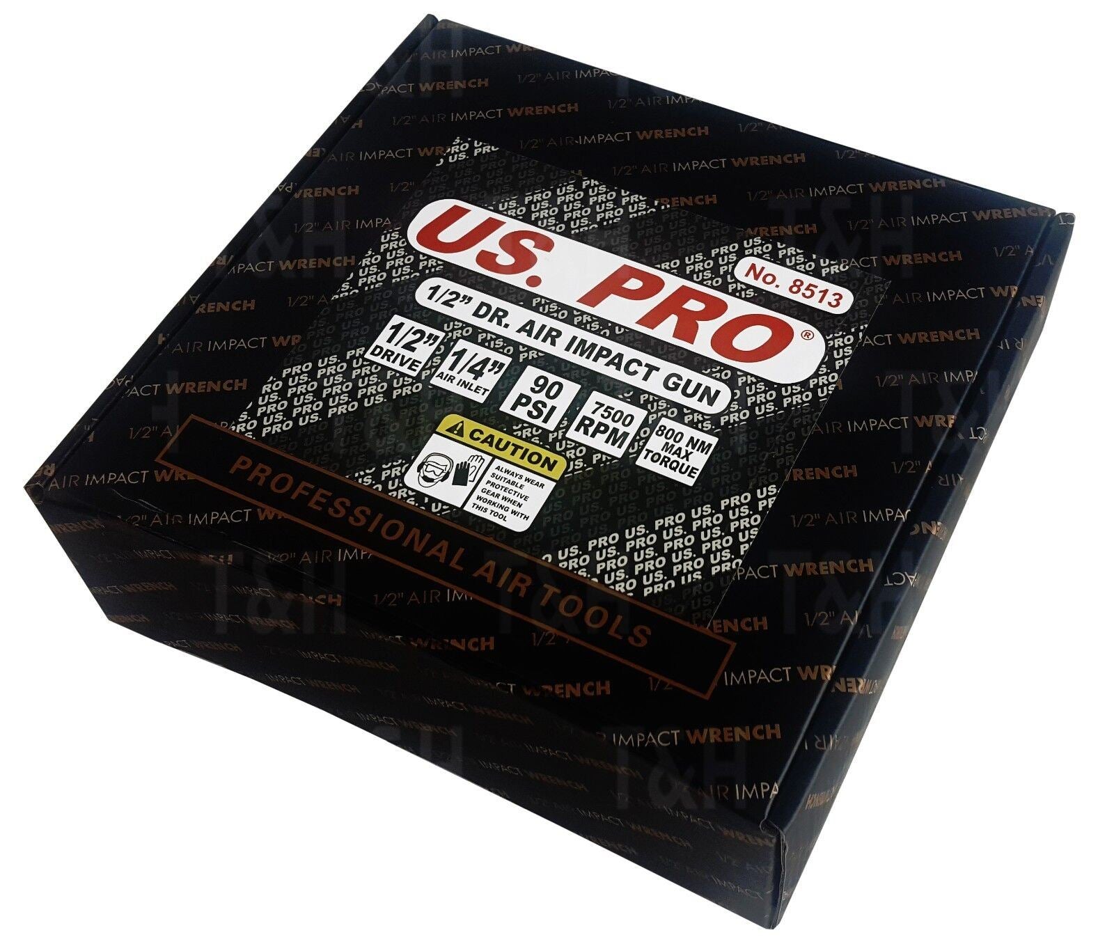 US Pro 1/2" Drive Air Impact Wrench 800Nm 8513