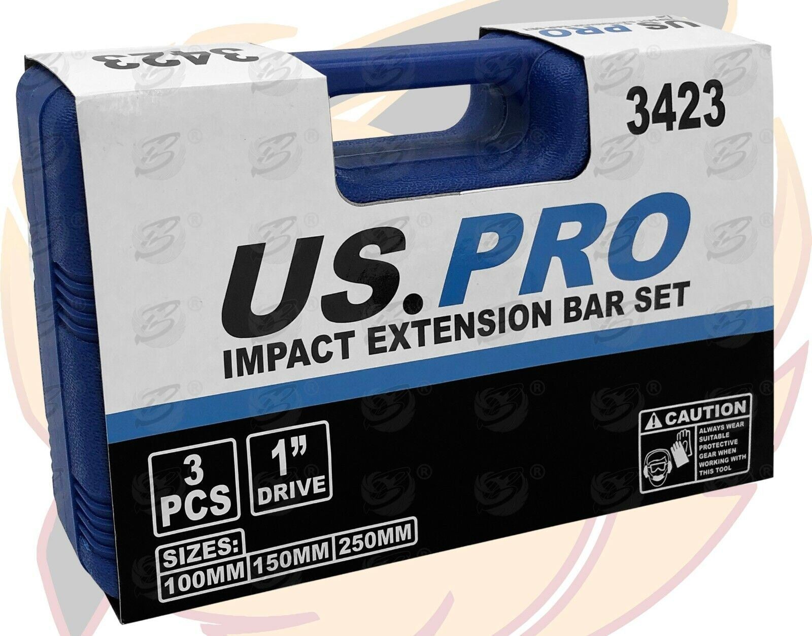 US Pro 3 Piece 1" Drive Impact Extension Bars 4" - 6" - 10"  3423