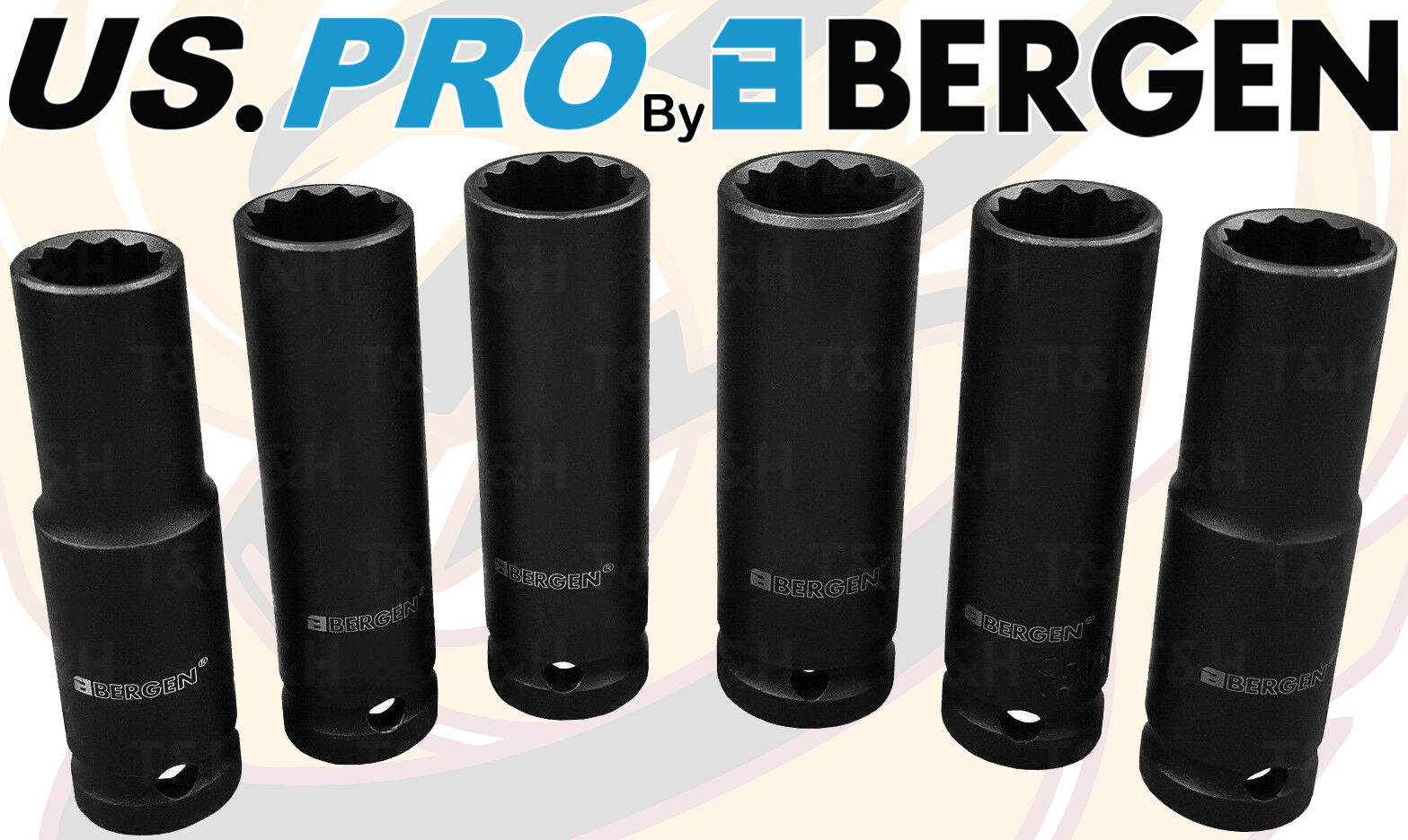 US Pro 13 Piece 1/2" Drive 12 Point Deep Impact Sockets 13mm - 32mm 1683
