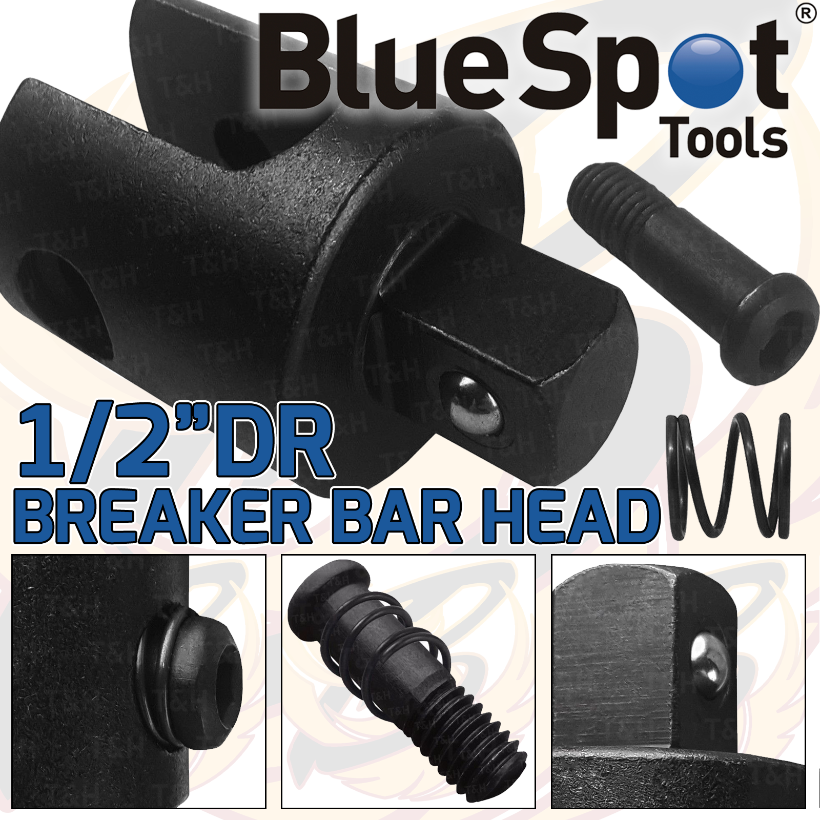 BlueSpot 1/2" Drive Replacement Breaker Bar Head 02001
