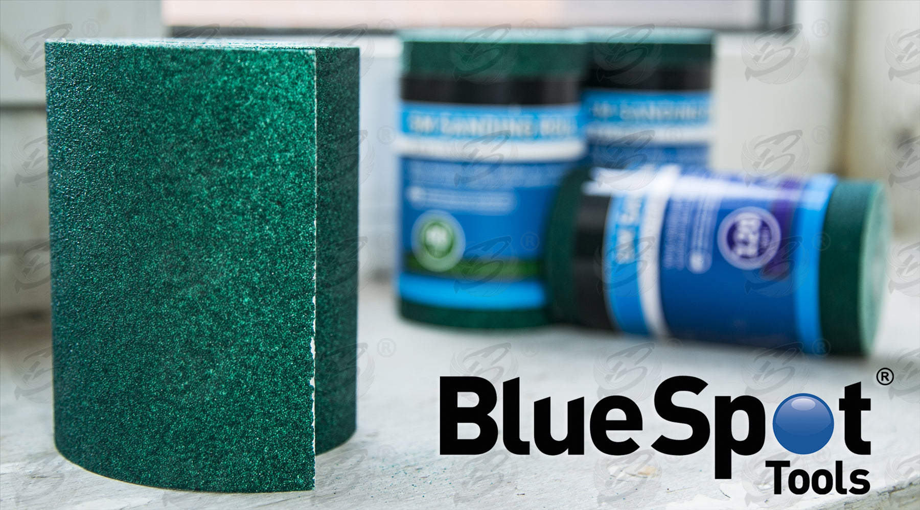 BLUESPOT 80 GRIT SANDING ROLL ( 5M x 115MM ) ( 8 ROLLS )