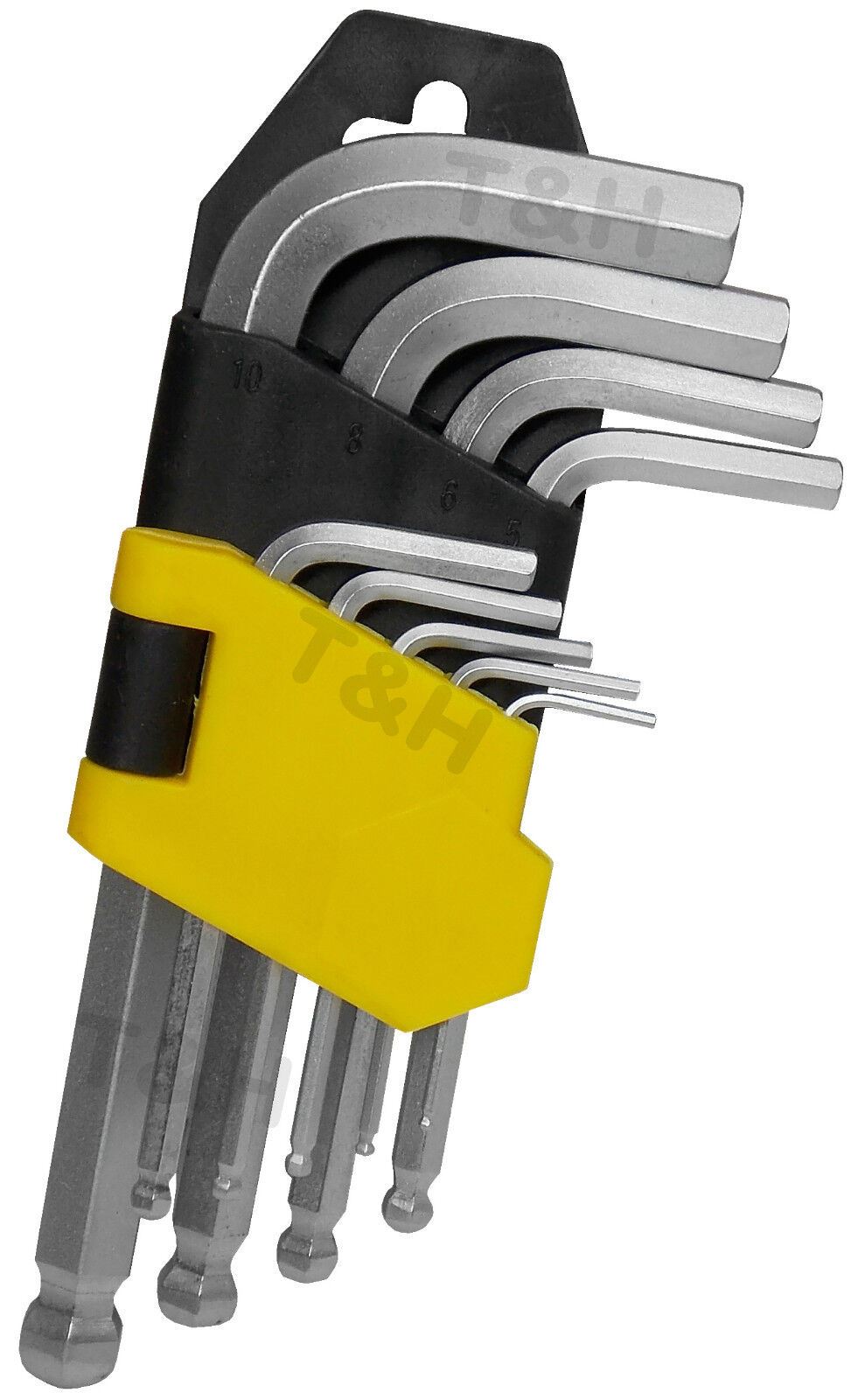 US Pro 9 Piece Stubby Ball End Hex Key Set H1.5 - H10 2083