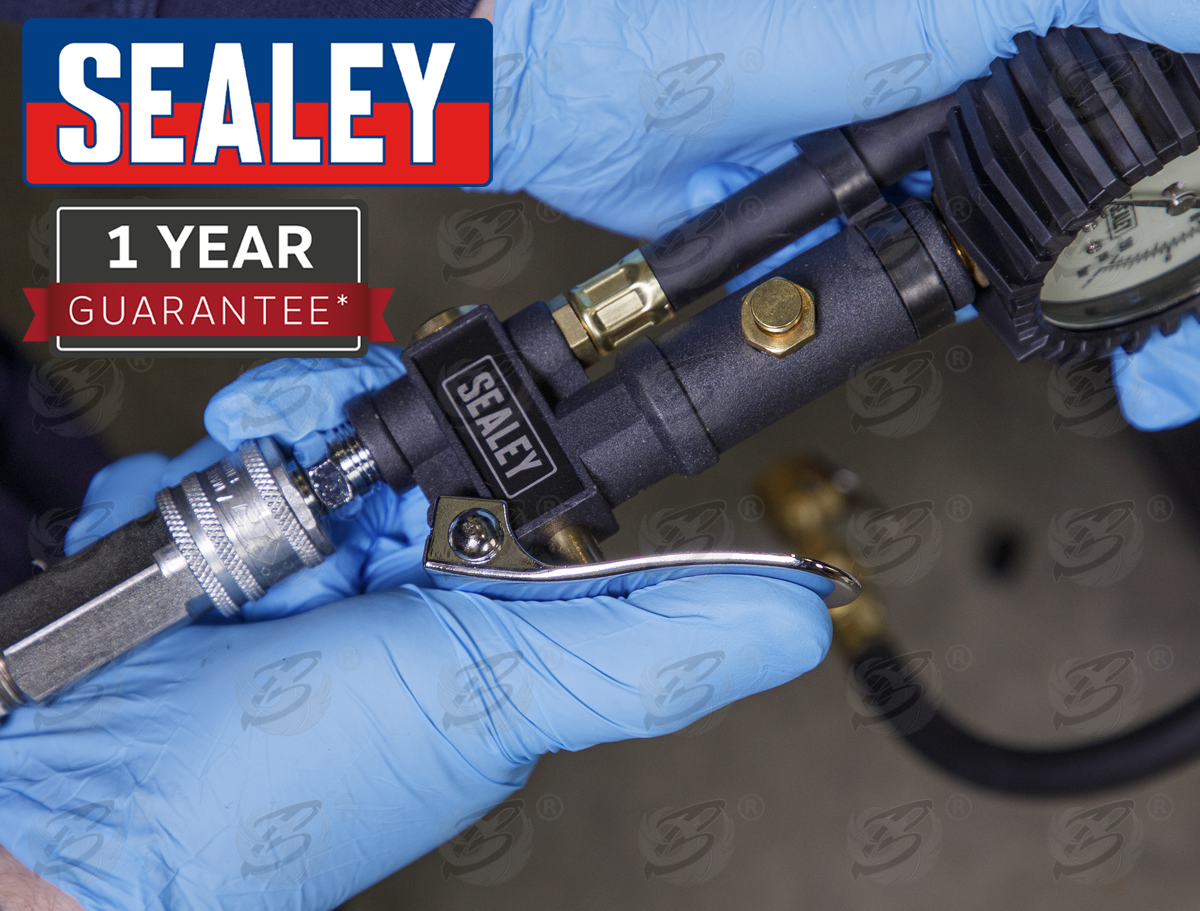 Sealey Tyre Inflator With Clip On Connector 0 - 100Psi ( SA399 )