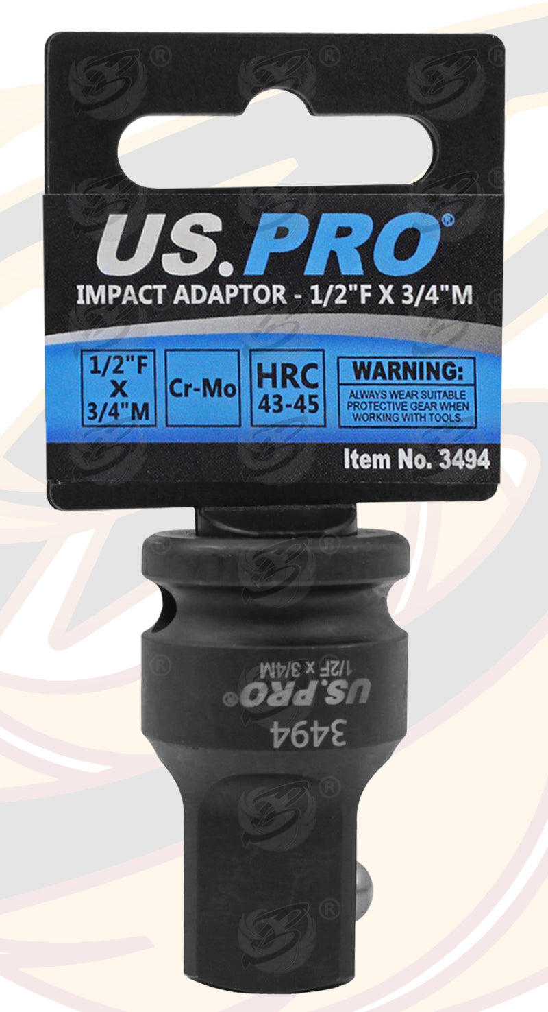 US PRO IMPACT SOCKET ADAPTER 1/2" DRIVE UP  TO 3/4" DRIVE