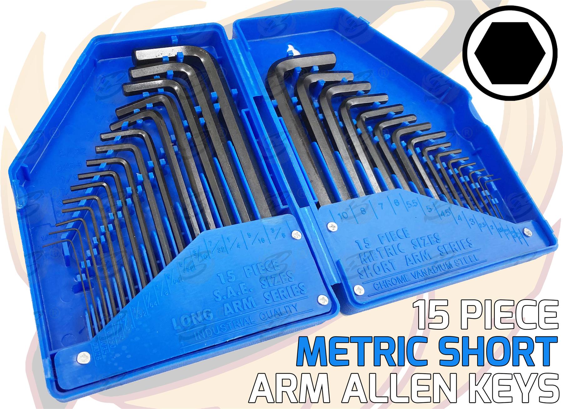 TOOLZONE 30PCS METRIC & IMPERIAL HEX KEYS