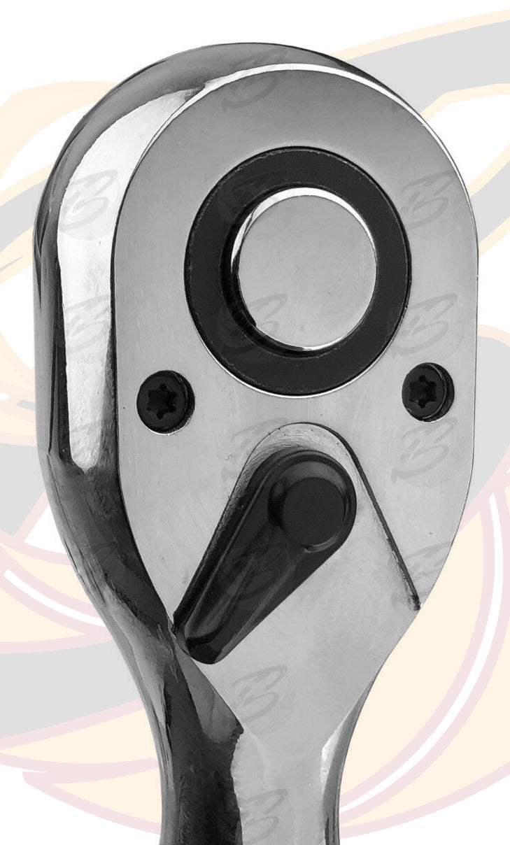BLUESPOT 1/4" DRIVE 72 TOOTH SOFT GRIP CURVED RATCHET HANDLE