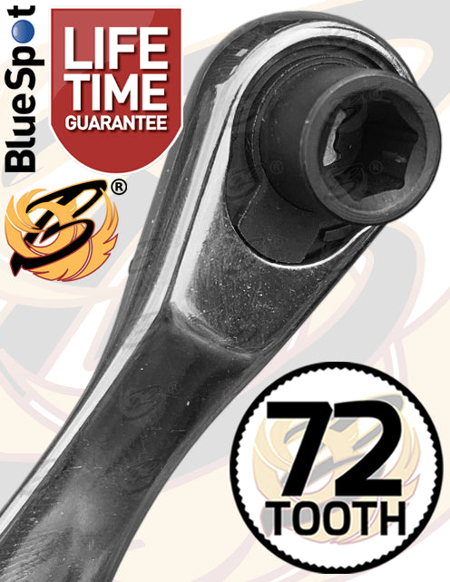 BLUESPOT MINI 1/4" DRIVE 72 TOOTH POWER BIT HOLDER ( RATCHET HANDLE )