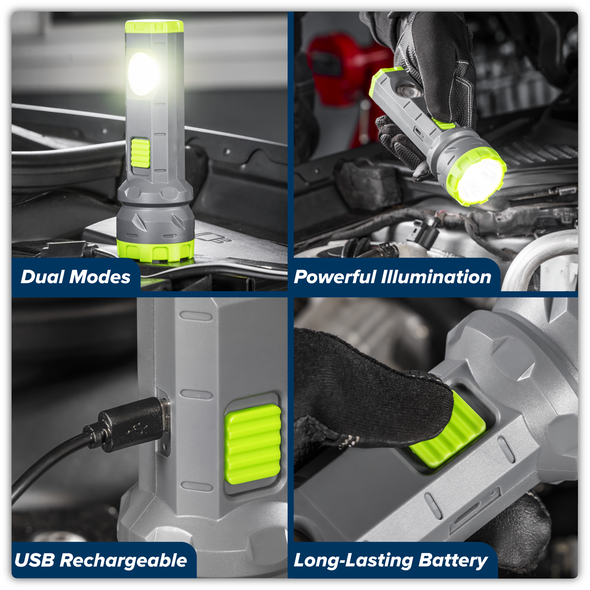 Sealey Dual Mode Hand Torch 3W & 2W COB LED  LED302