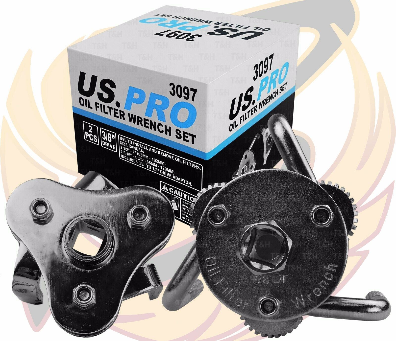 US PRO 8PCS OIL FILTER WRENCH & DRAIN PLUG KEY SET